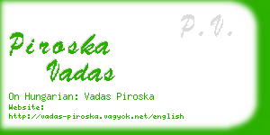 piroska vadas business card